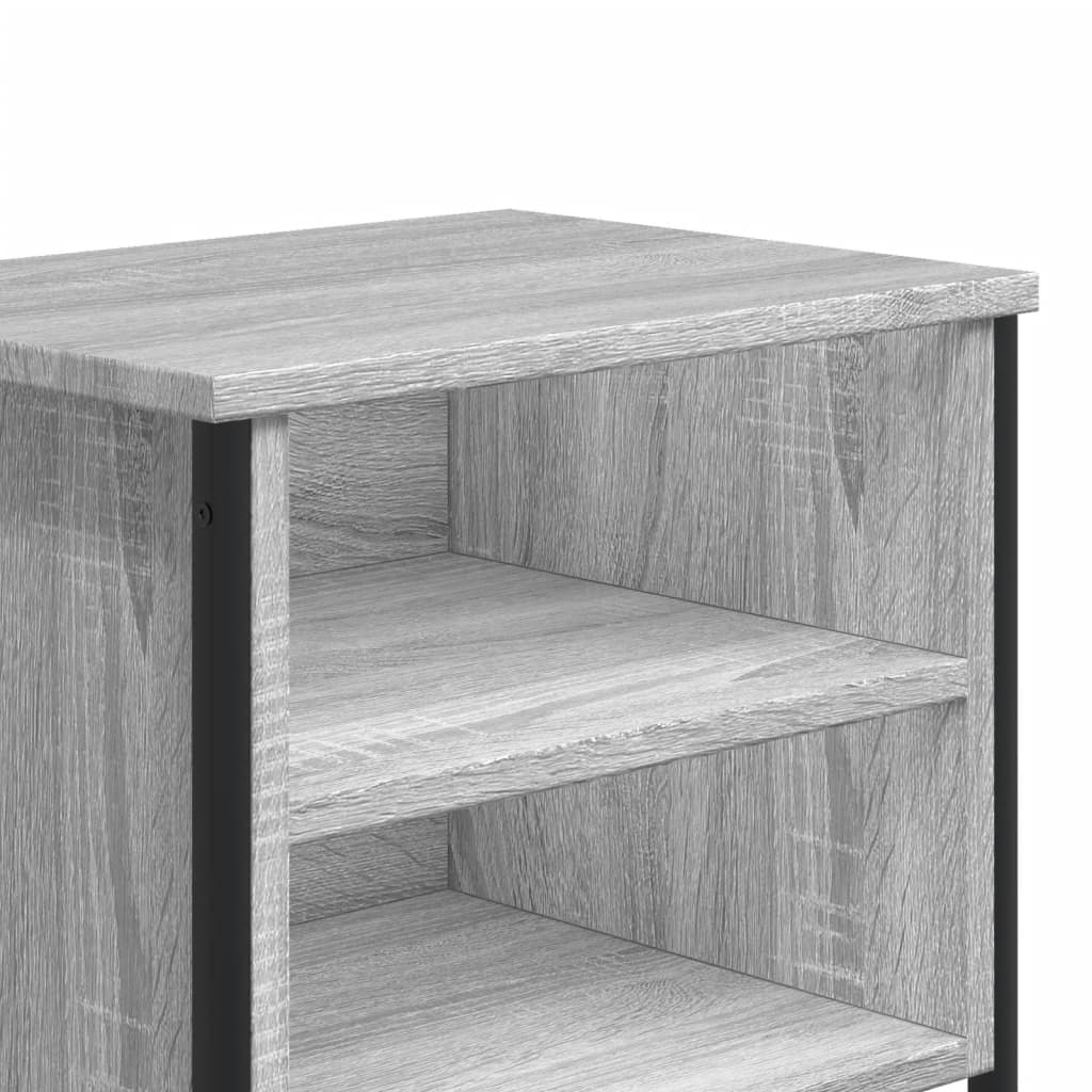 Set of 2 Grey Sonoma Bedside Cabinets - 40x30x40 cm Engineered Wood