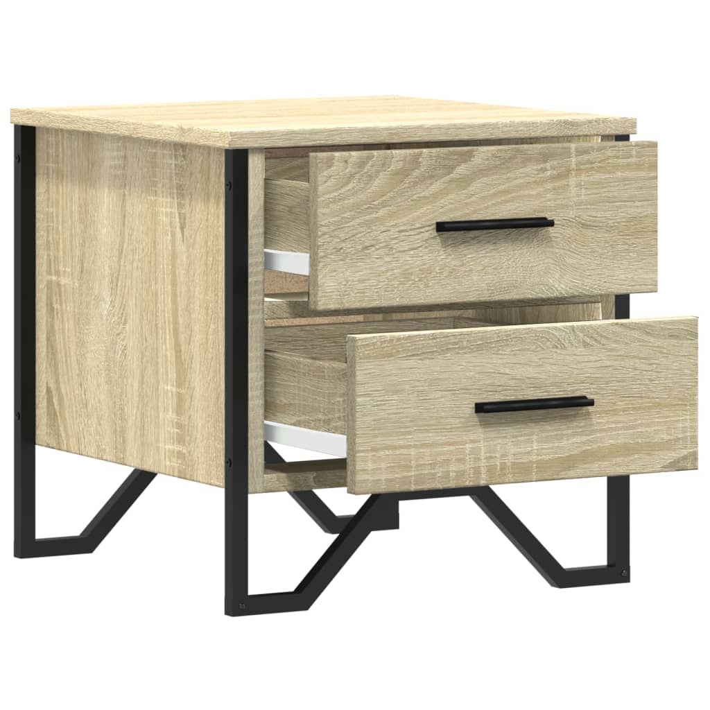 Sonoma Oak Bedside Cabinet 40x41x40 cm - Engineered Wood