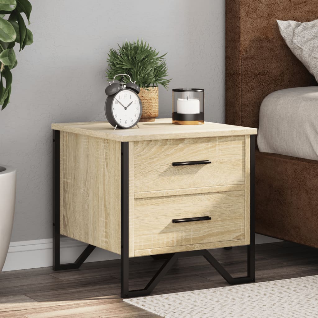 Sonoma Oak Bedside Cabinet 40x41x40 cm - Engineered Wood