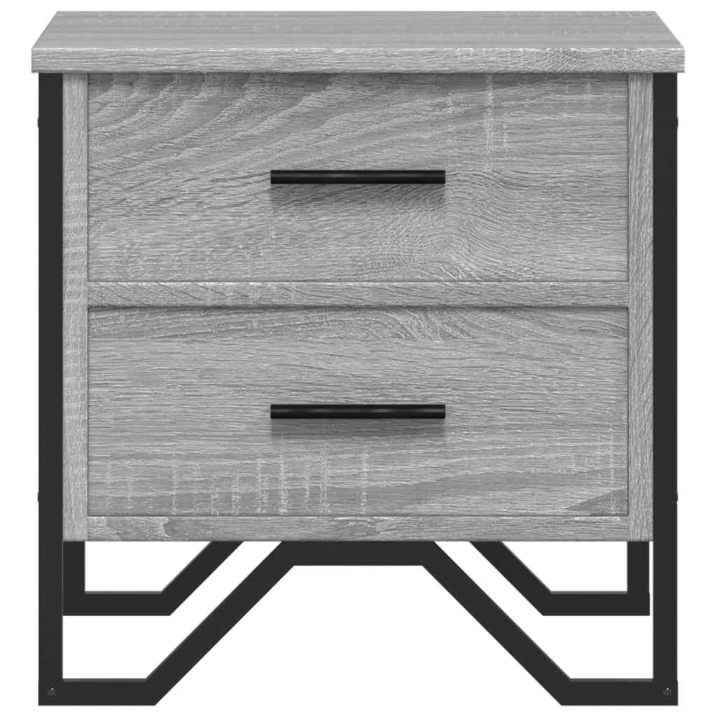 Grey Sonoma Engineered Wood Bedside Cabinet 40x41x40 cm