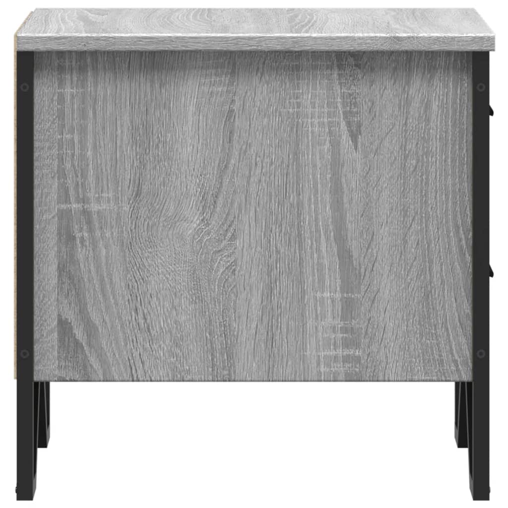 Grey Sonoma Engineered Wood Bedside Cabinet 40x41x40 cm