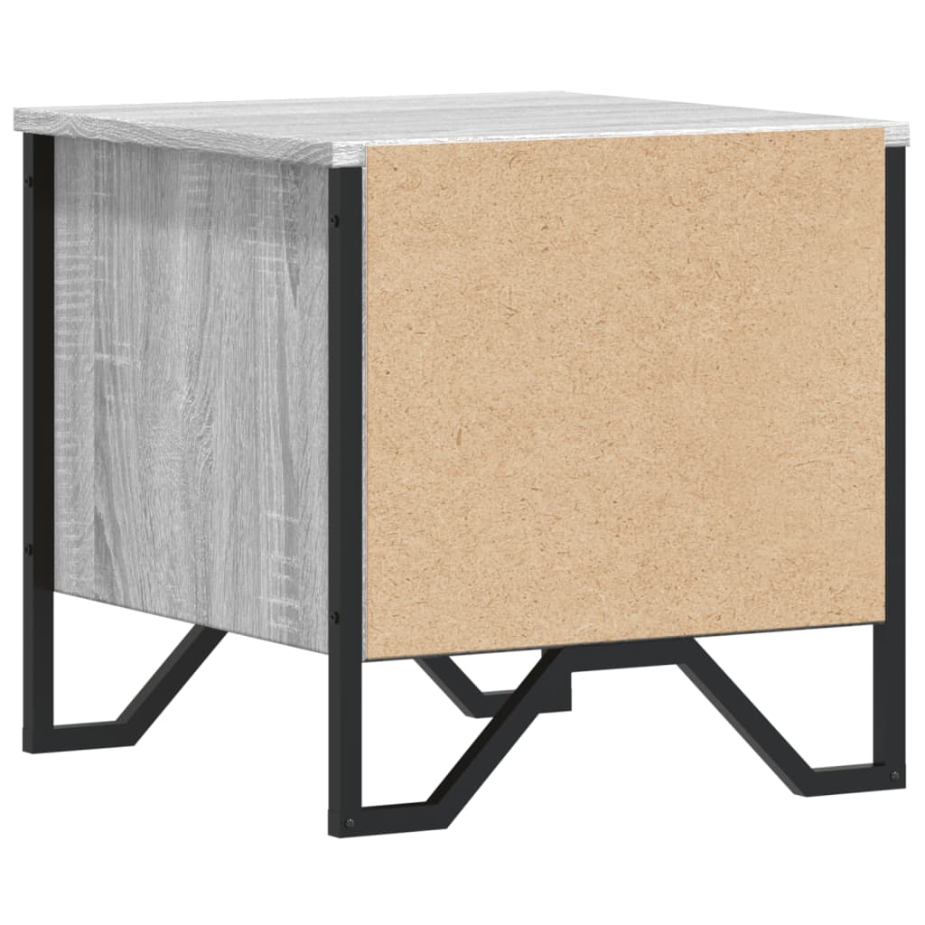 Grey Sonoma Engineered Wood Bedside Cabinet 40x41x40 cm