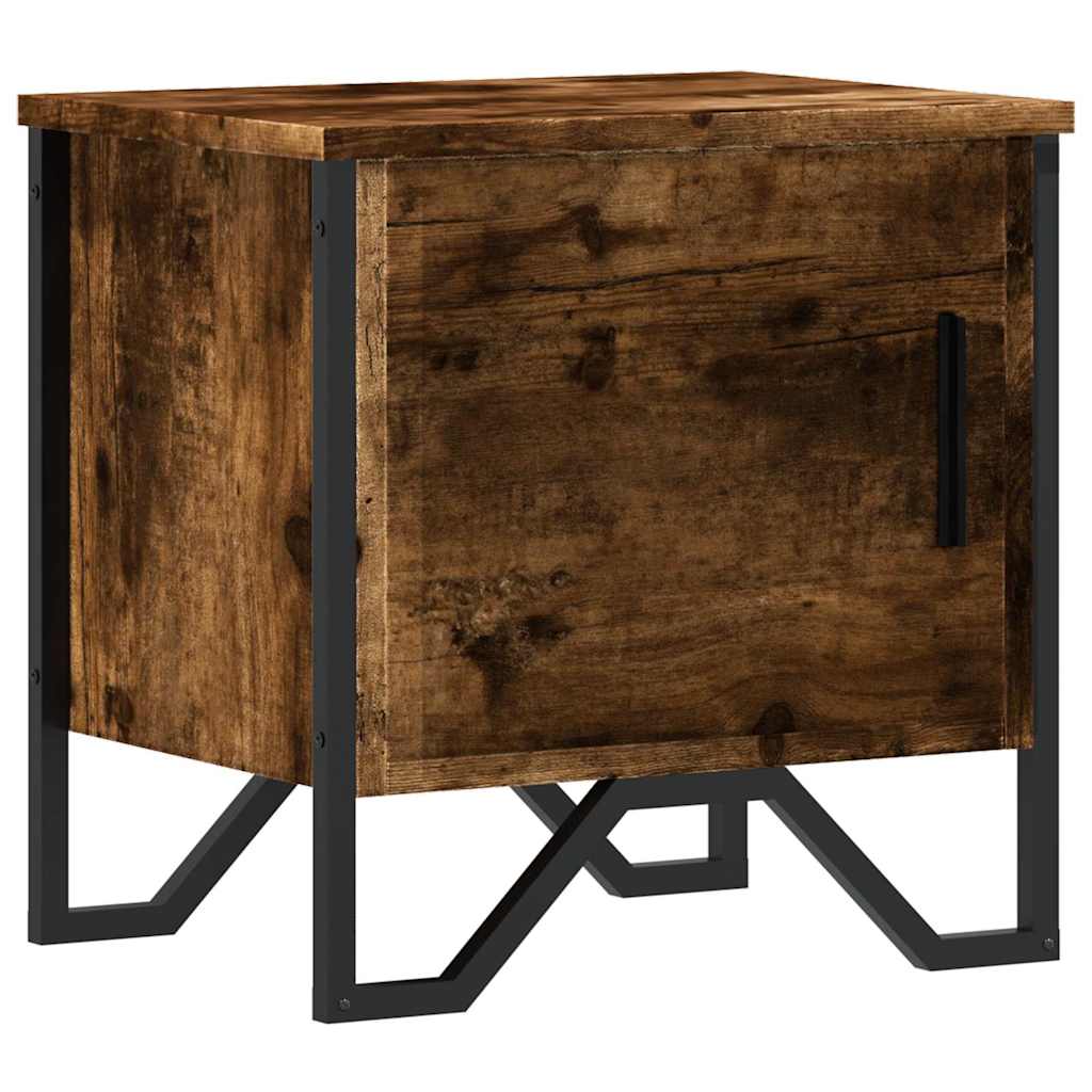 Smoked Oak Bedside Cabinet 40x30x40 cm - Modern Engineered Wood