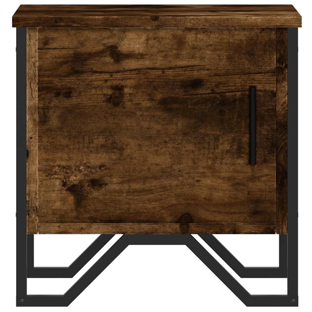 Smoked Oak Bedside Cabinet 40x30x40 cm - Modern Engineered Wood