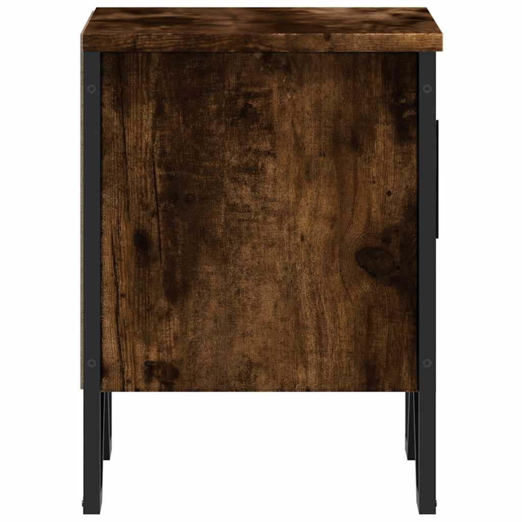 Smoked Oak Bedside Cabinet 40x30x40 cm - Modern Engineered Wood