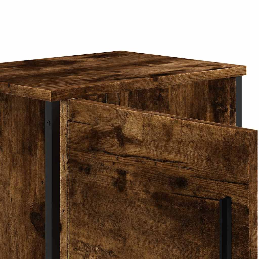 Smoked Oak Bedside Cabinet 40x30x40 cm - Modern Engineered Wood