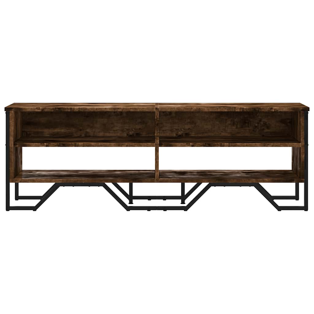 TV Cabinet Smoked Oak 122x34x41 cm Engineered Wood