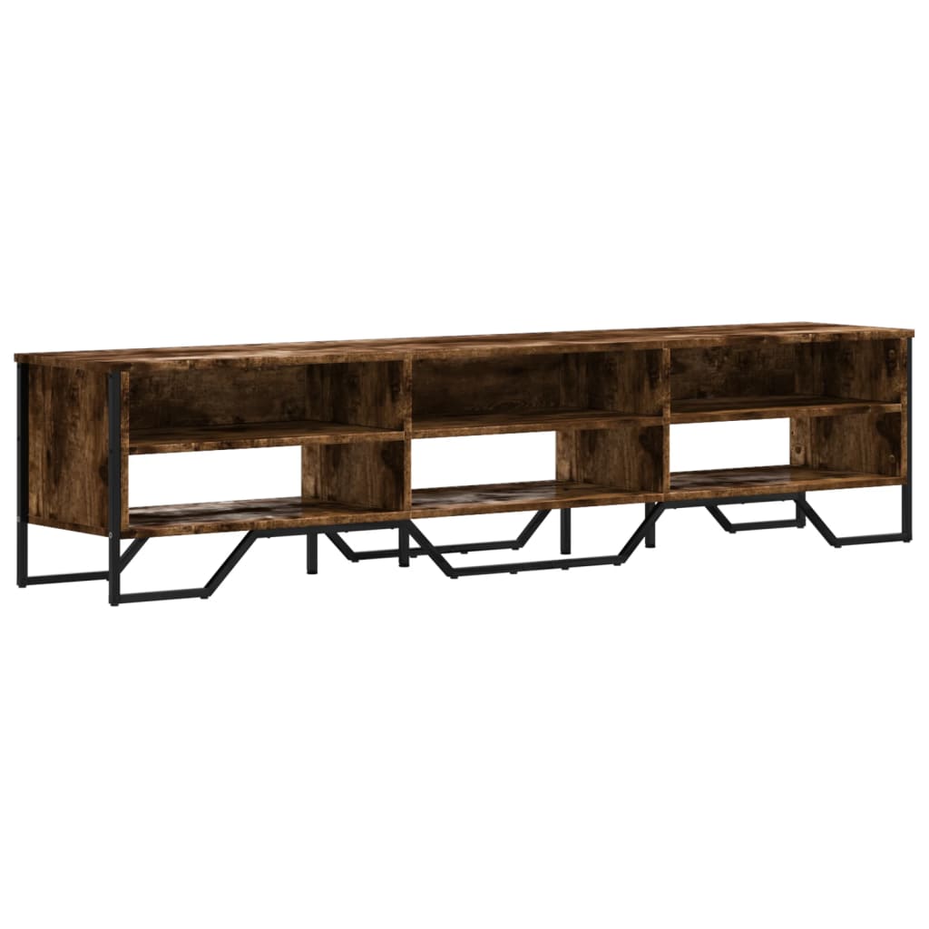 TV Cabinet Smoked Oak 180x34x41 cm Engineered Wood