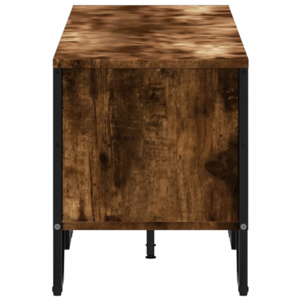 TV Cabinet Smoked Oak 180x34x41 cm Engineered Wood