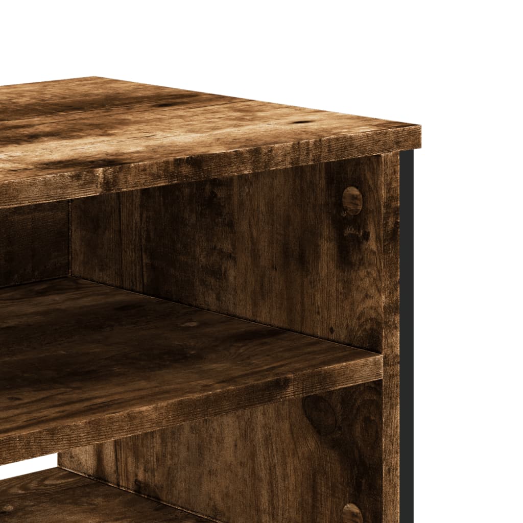 TV Cabinet Smoked Oak 180x34x41 cm Engineered Wood