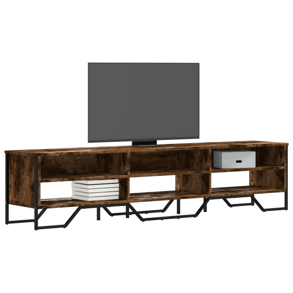 TV Cabinet Smoked Oak 180x34x41 cm Engineered Wood