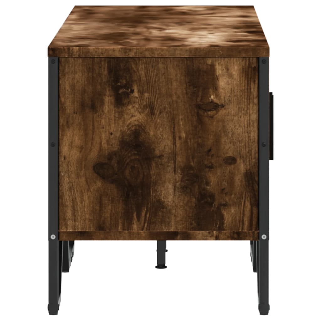 TV Cabinet Smoked Oak 122x34x41 cm Engineered Wood