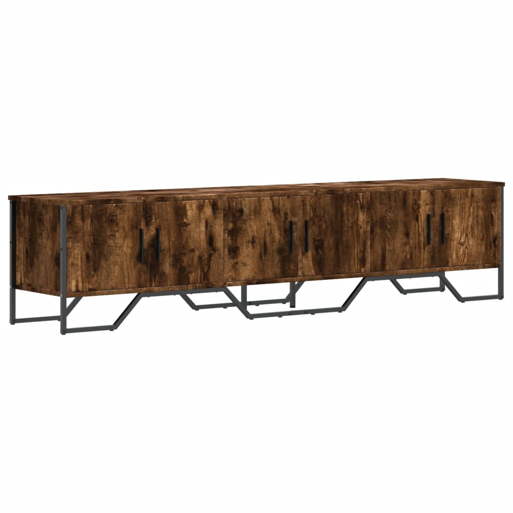 TV Cabinet Smoked Oak 180x34x41 cm Engineered Wood