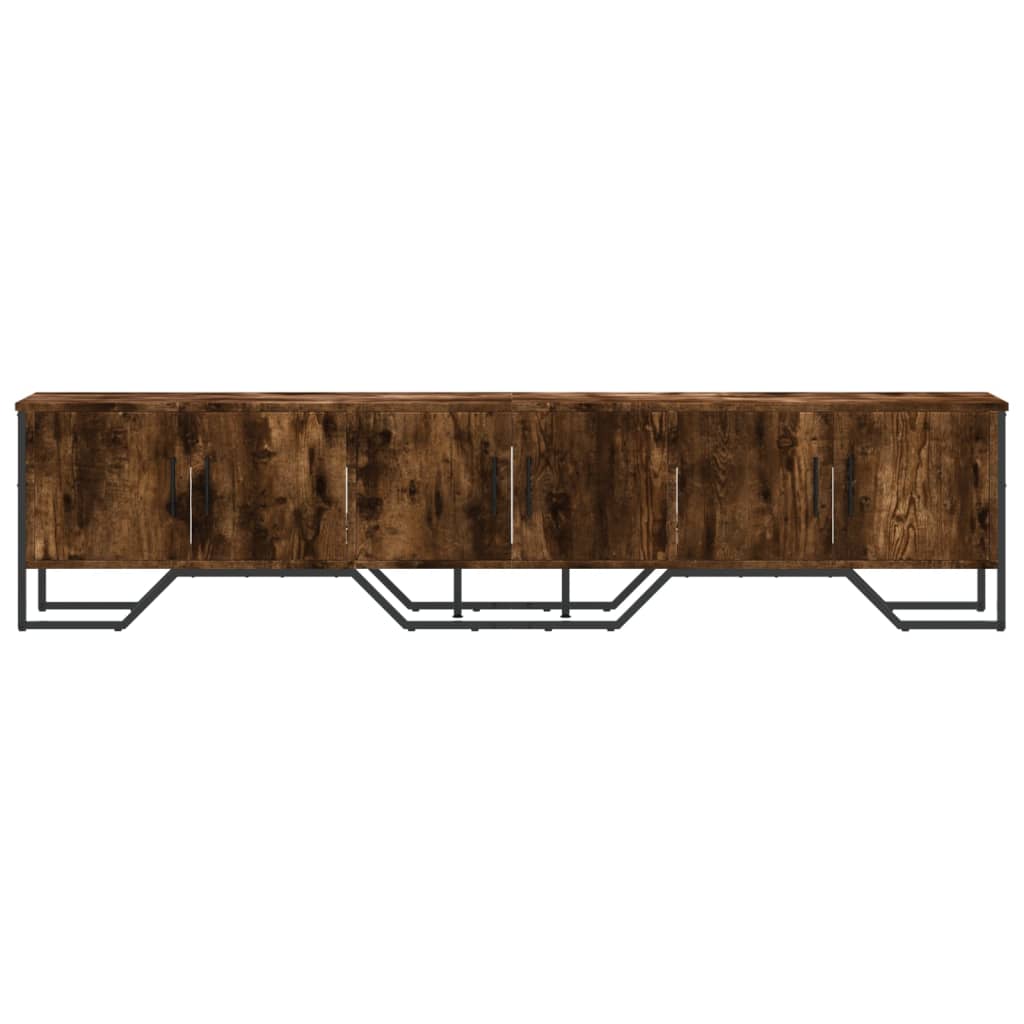 TV Cabinet Smoked Oak 180x34x41 cm Engineered Wood