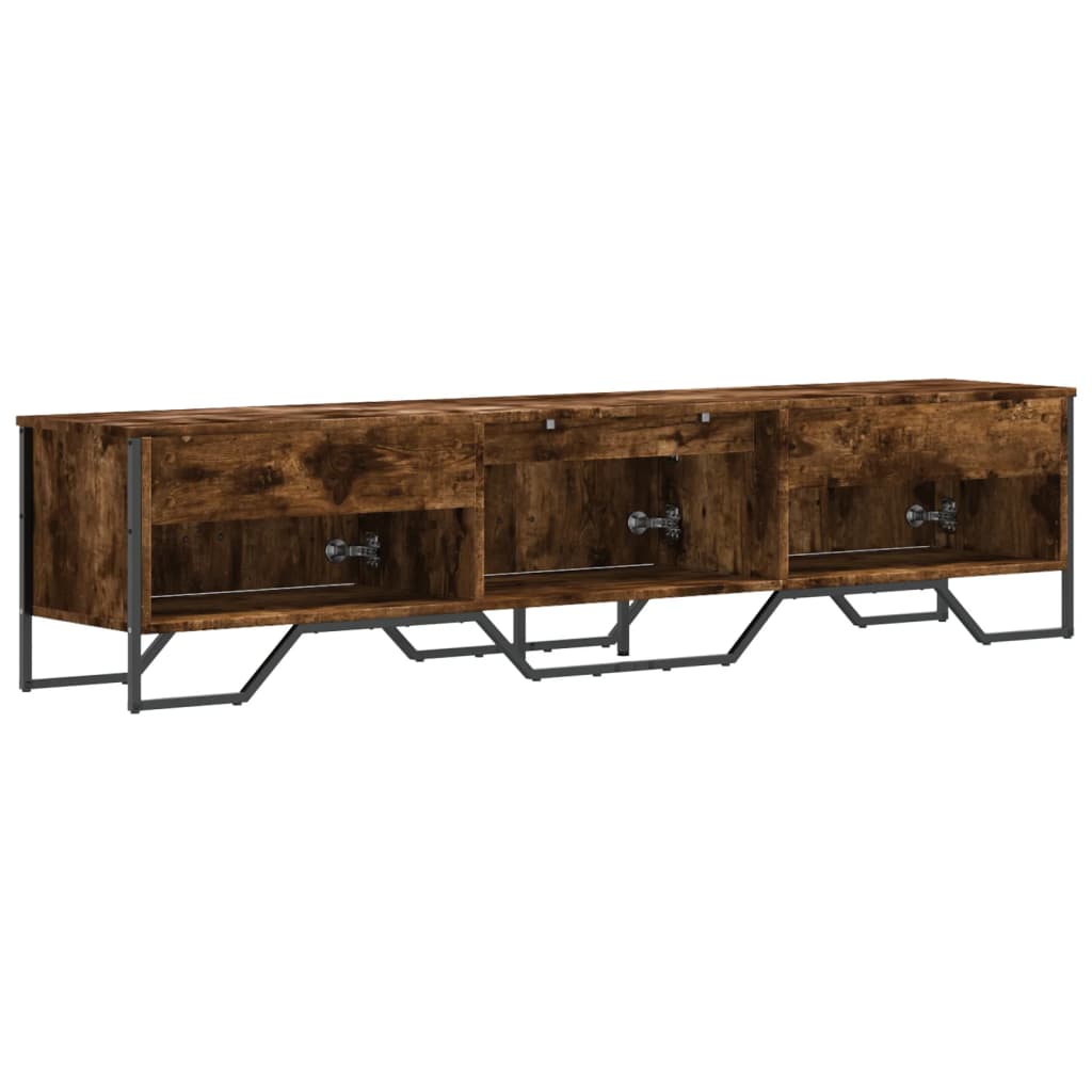 TV Cabinet Smoked Oak 180x34x41 cm Engineered Wood