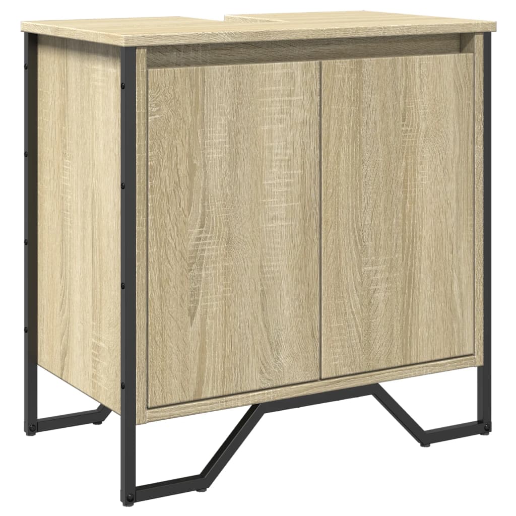 Stylish Sonoma Oak Bathroom Sink Cabinet, 60x35x60 cm, Engineered Wood