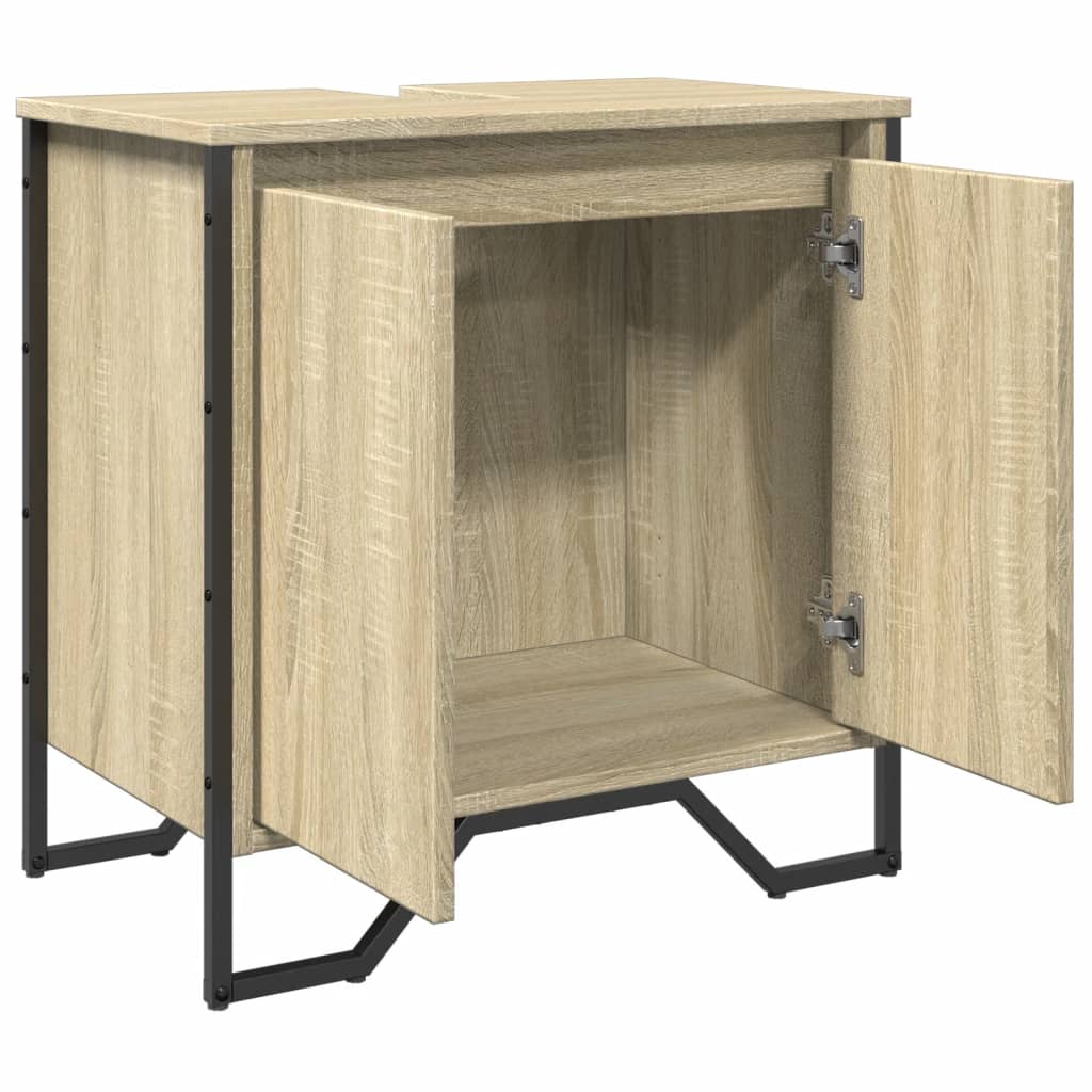 Stylish Sonoma Oak Bathroom Sink Cabinet, 60x35x60 cm, Engineered Wood