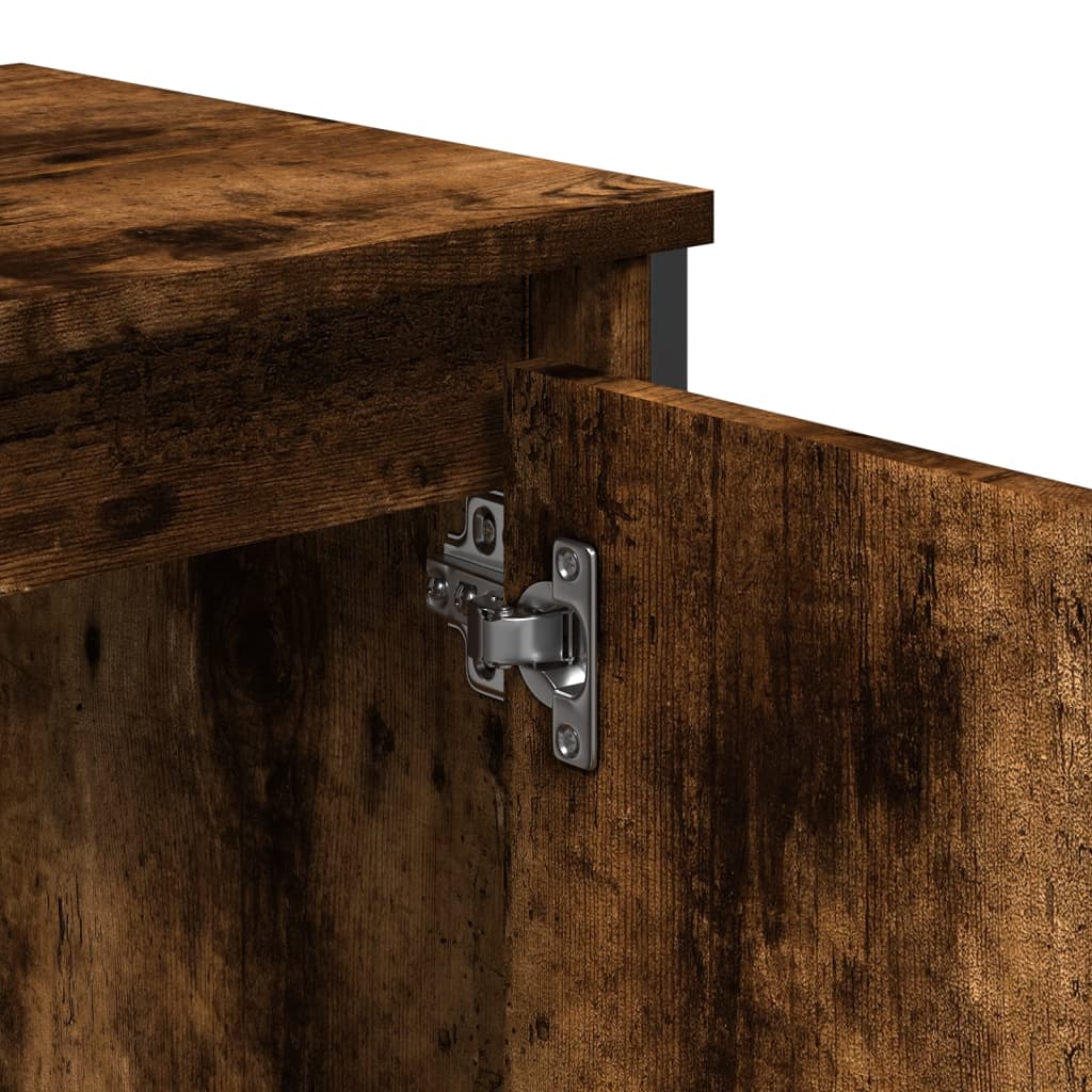 Smoked Oak Bathroom Sink Cabinet 60x35x60 cm - Engineered Wood
