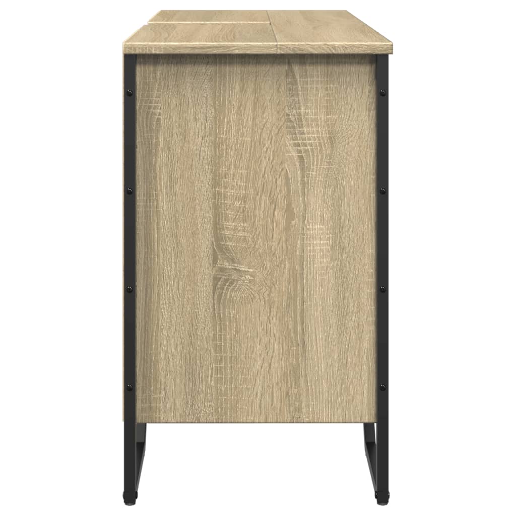 Sleek Sonoma Oak Bathroom Sink Cabinet - 91x35x60 cm Engineered Wood