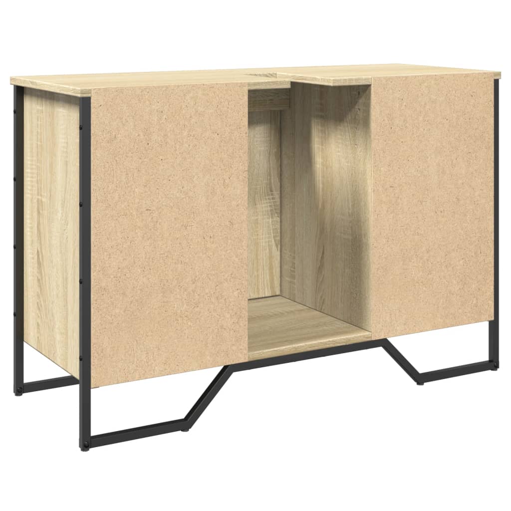 Sleek Sonoma Oak Bathroom Sink Cabinet - 91x35x60 cm Engineered Wood