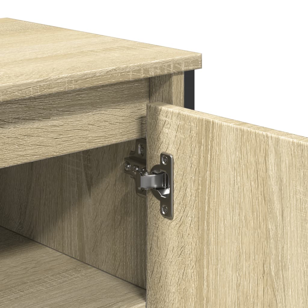 Sleek Sonoma Oak Bathroom Sink Cabinet - 91x35x60 cm Engineered Wood