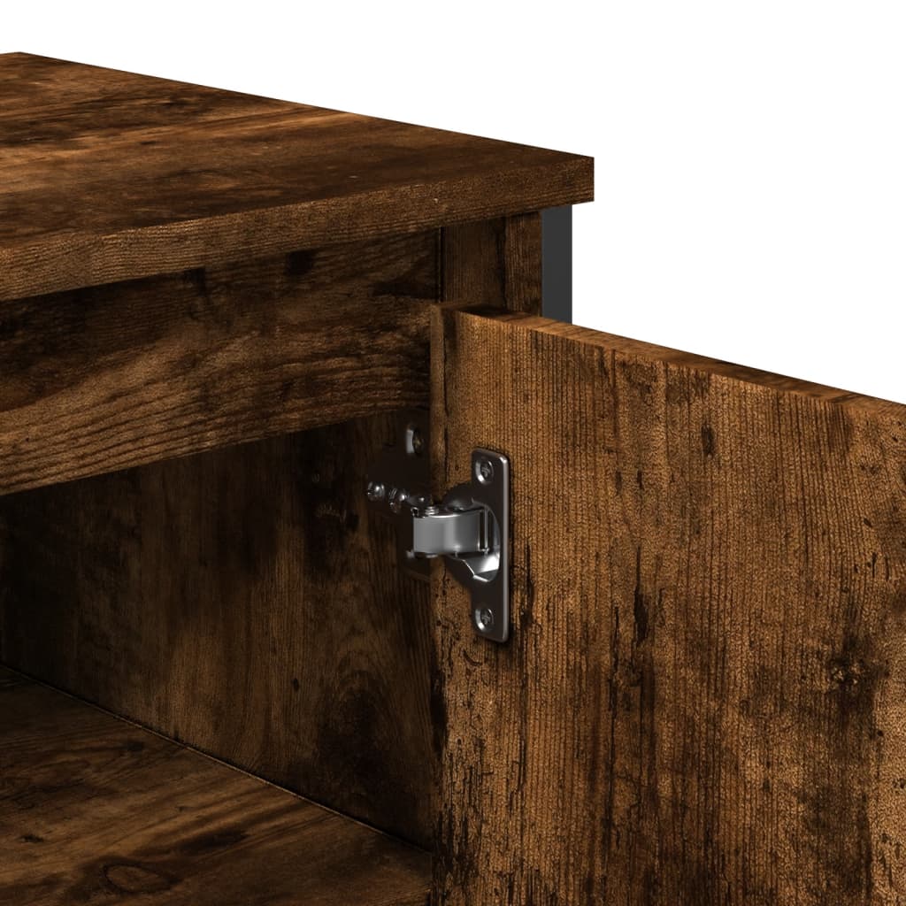 Smoked Oak Bathroom Sink Cabinet 91x35x60 cm - Engineered Wood