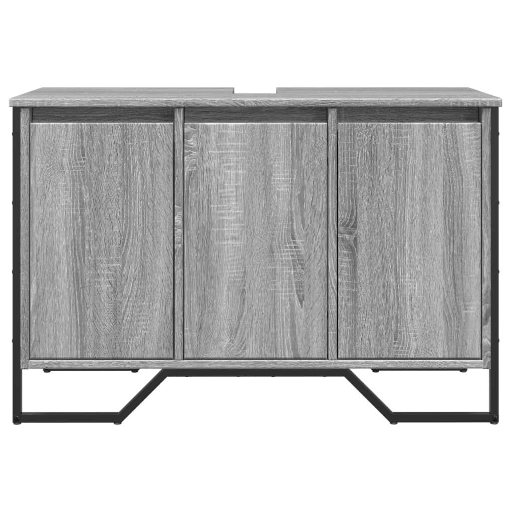 Grey Sonoma Bathroom Sink Cabinet 91x35x60 cm - Engineered Wood