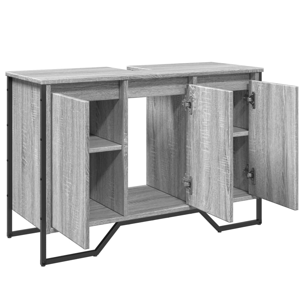 Grey Sonoma Bathroom Sink Cabinet 91x35x60 cm - Engineered Wood