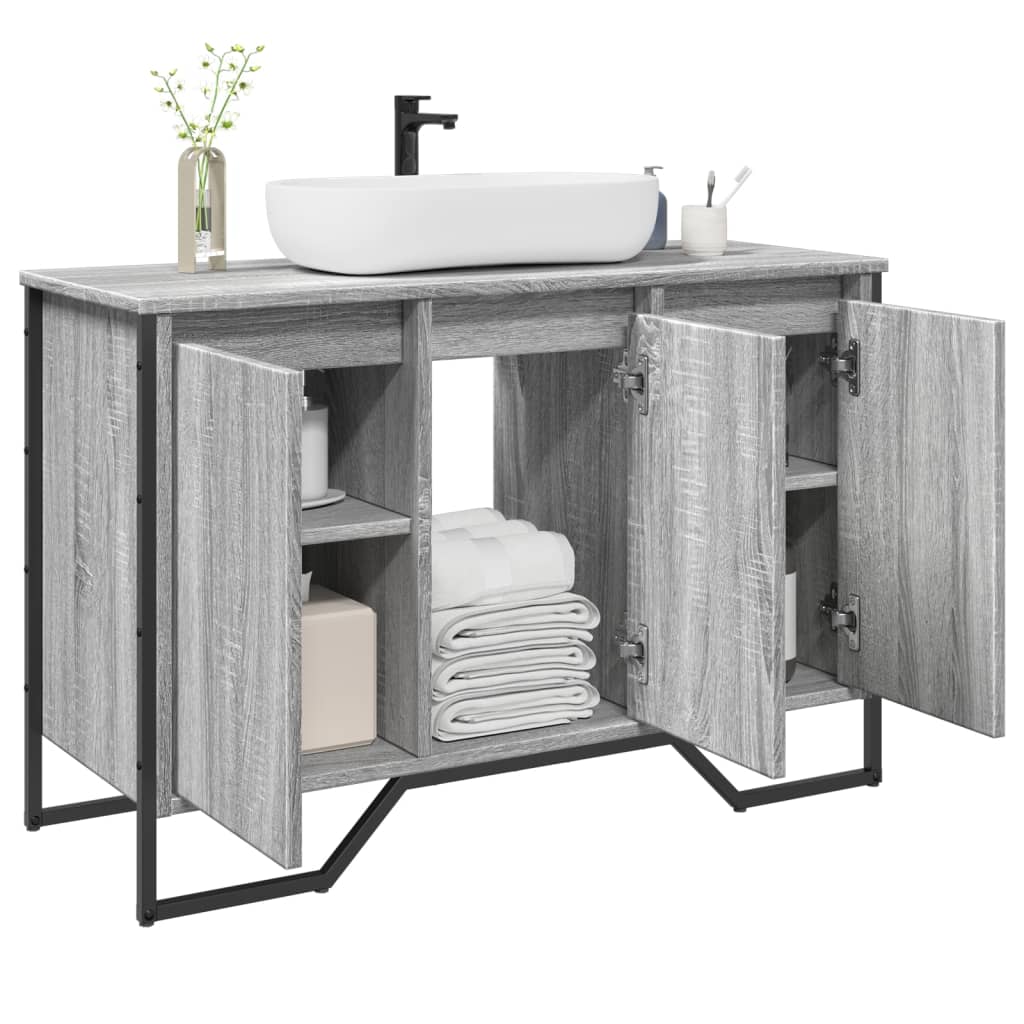 Grey Sonoma Bathroom Sink Cabinet 91x35x60 cm - Engineered Wood