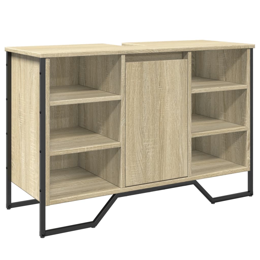 Sonoma Oak Bathroom Sink Cabinet, Engineered Wood, 91x35x60 cm