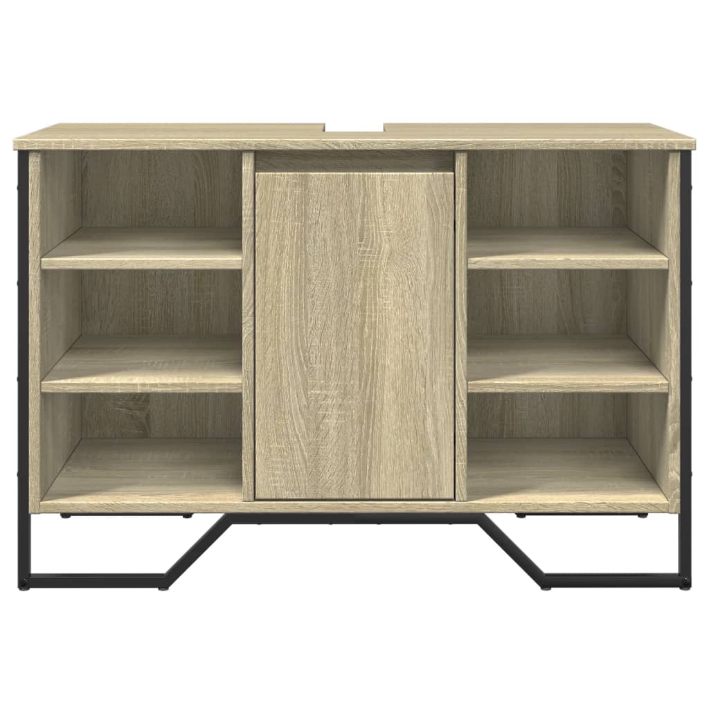 Sonoma Oak Bathroom Sink Cabinet, Engineered Wood, 91x35x60 cm