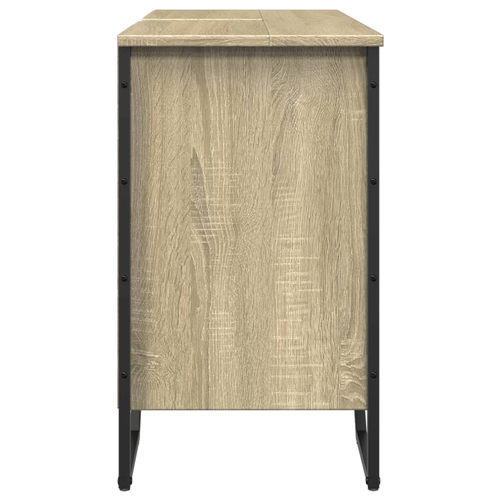Sonoma Oak Bathroom Sink Cabinet, Engineered Wood, 91x35x60 cm