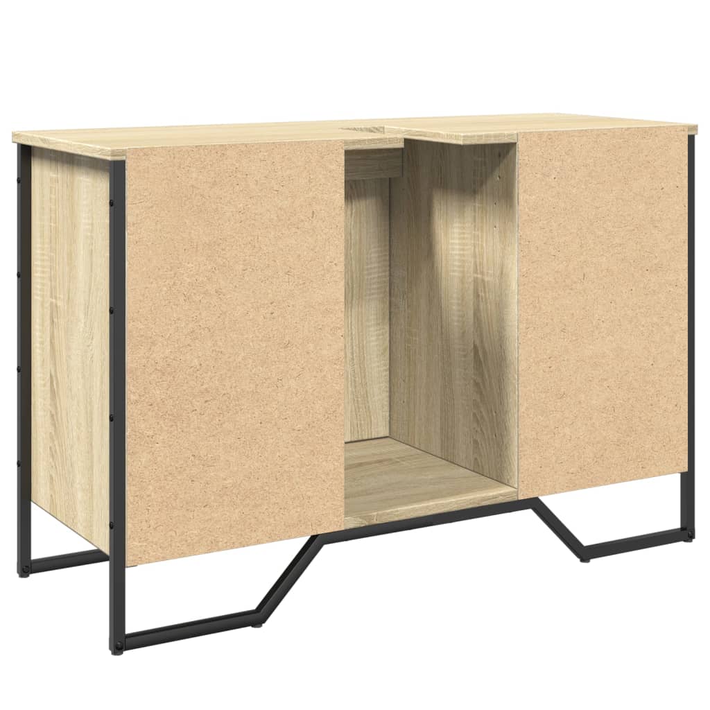 Sonoma Oak Bathroom Sink Cabinet, Engineered Wood, 91x35x60 cm