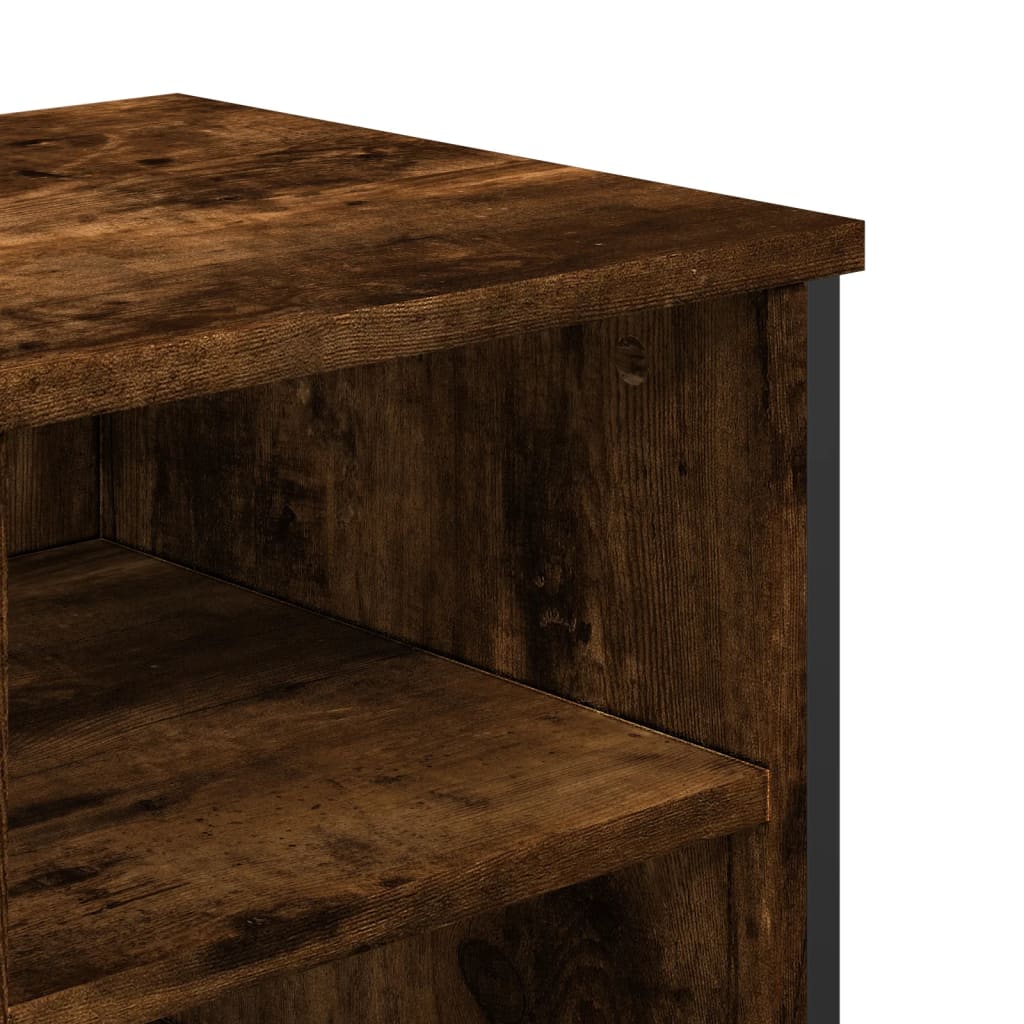 Smoked Oak Bathroom Sink Cabinet 91x35x60 cm - Engineered Wood