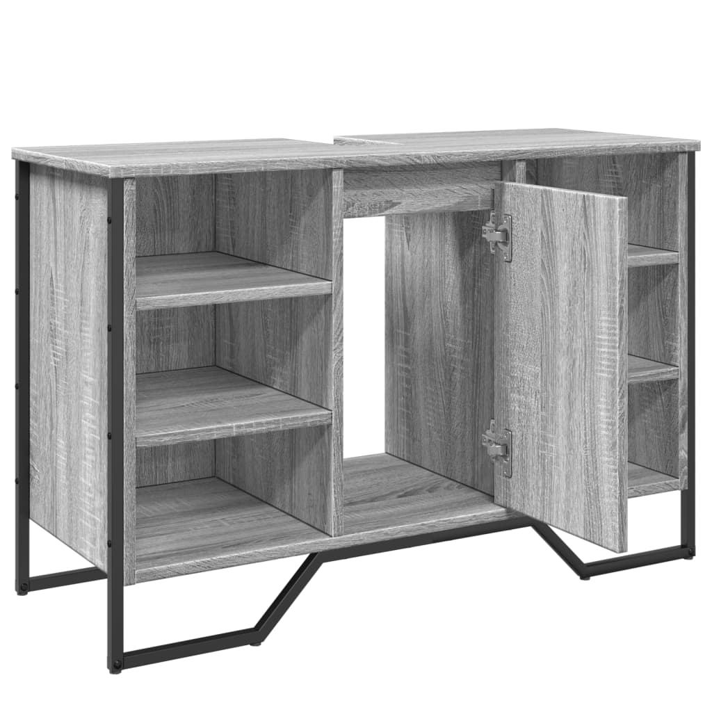 Grey Sonoma Bathroom Sink Cabinet 91x35x60 cm – Engineered Wood
