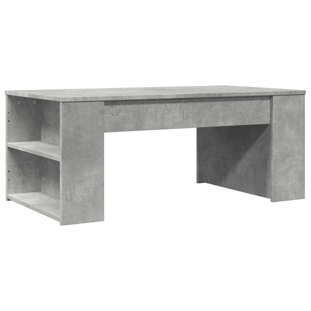 Coffee Table Concrete Grey 102x55x42 cm Engineered Wood