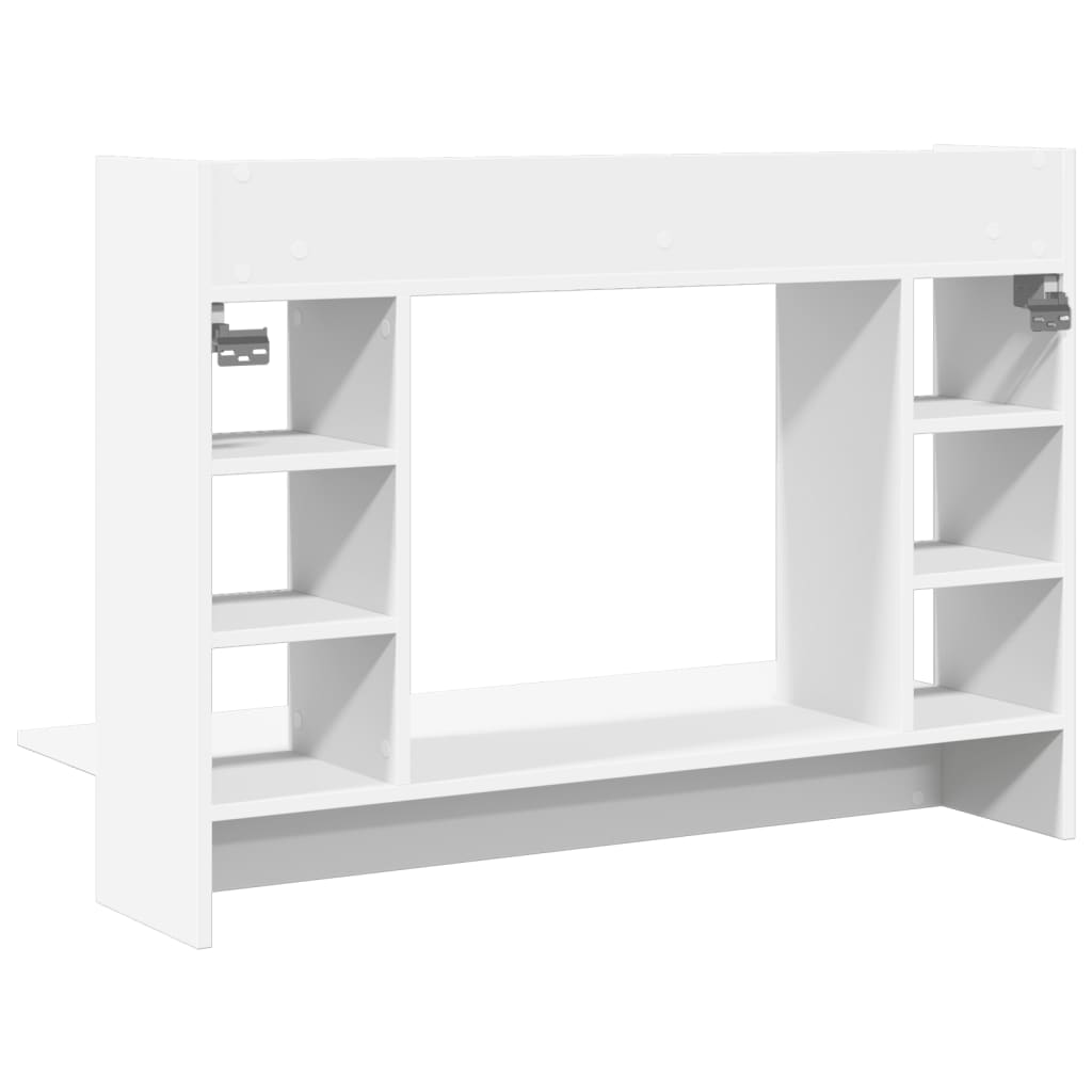 White Engineered Wood Wall-Mounted Desk 105x48x75 cm