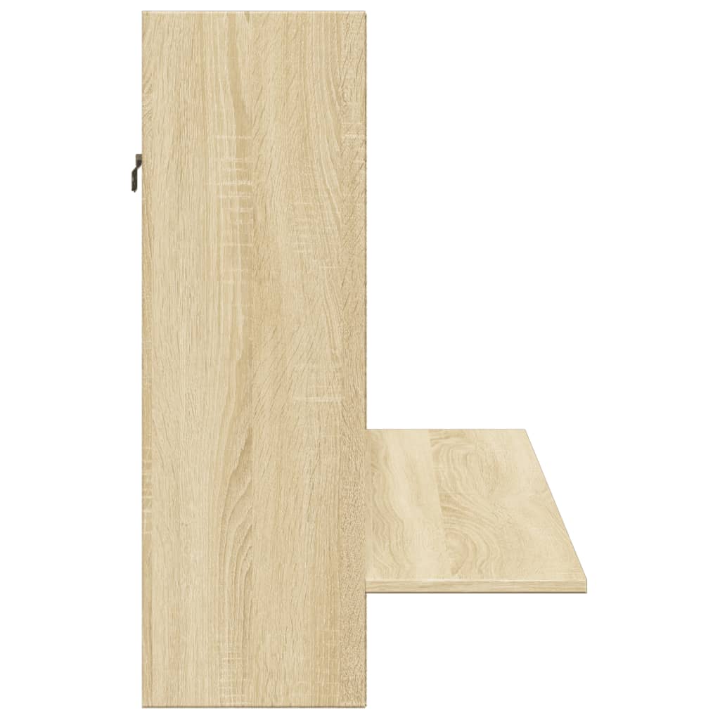 Space-Saving Wall-Mounted Desk, Sonoma Oak, 105x48x75 cm Wood