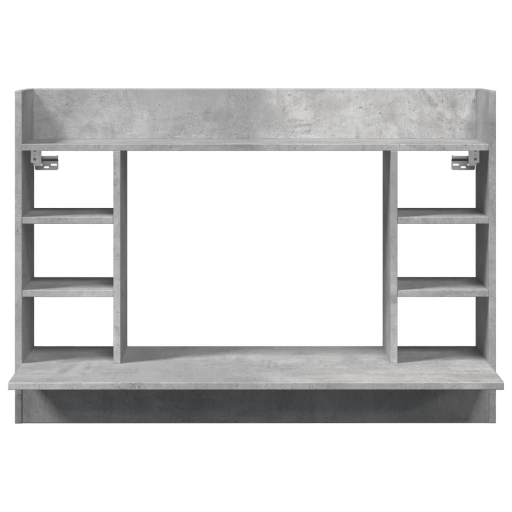 Concrete Grey Wall-Mounted Desk, Engineered Wood, 105x48x75 cm