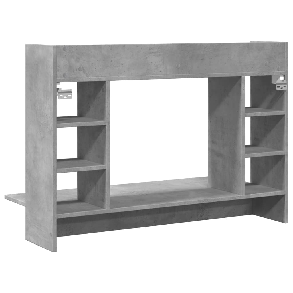 Concrete Grey Wall-Mounted Desk, Engineered Wood, 105x48x75 cm