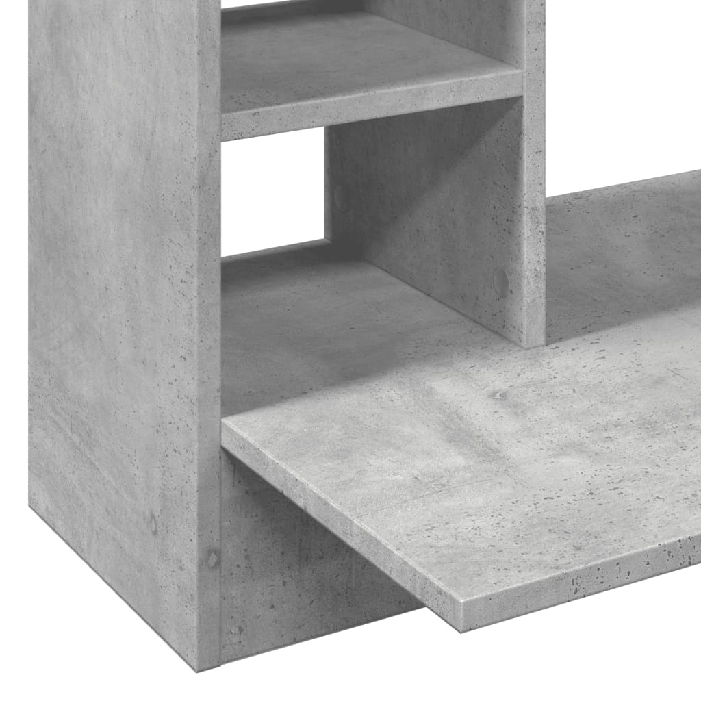 Concrete Grey Wall-Mounted Desk, Engineered Wood, 105x48x75 cm