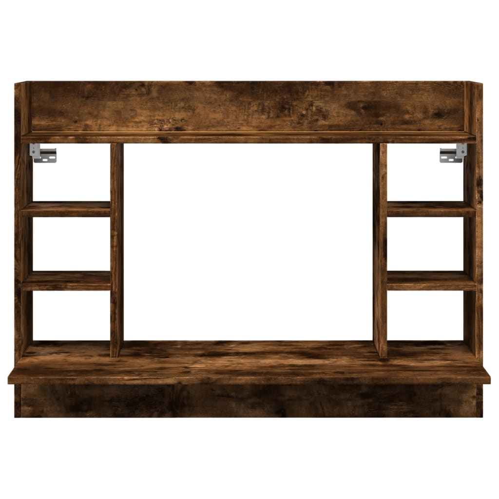 Space-Saving Wall Desk in Smoked Oak - 105x48x75 cm