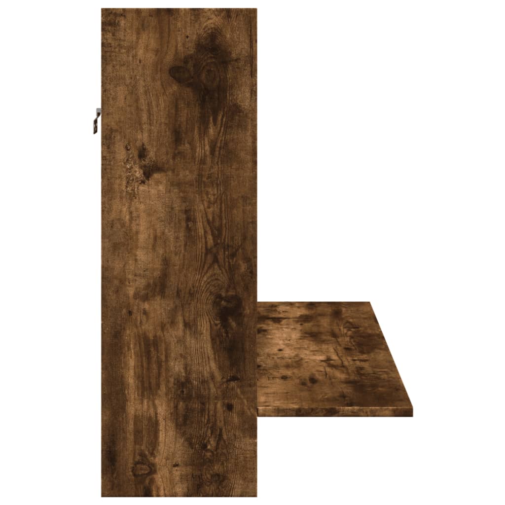 Space-Saving Wall Desk in Smoked Oak - 105x48x75 cm