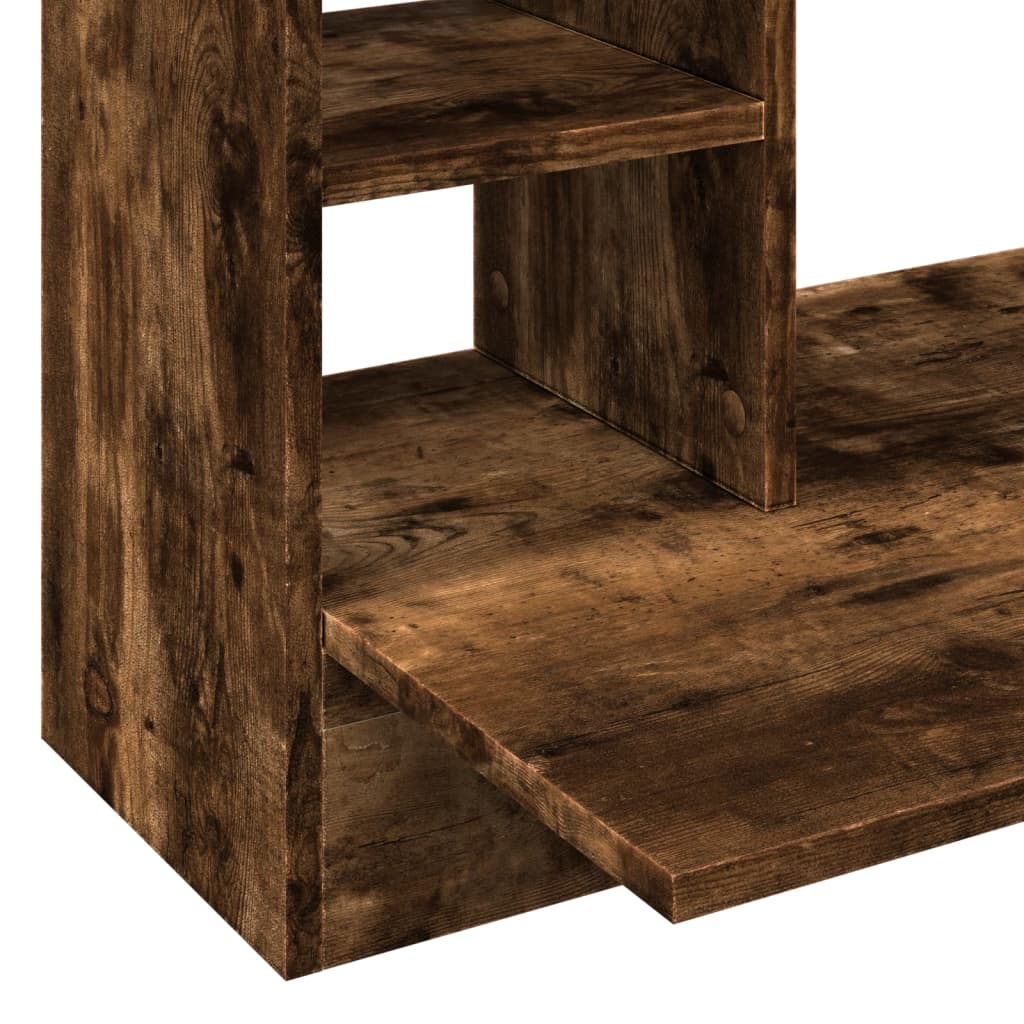 Space-Saving Wall Desk in Smoked Oak - 105x48x75 cm