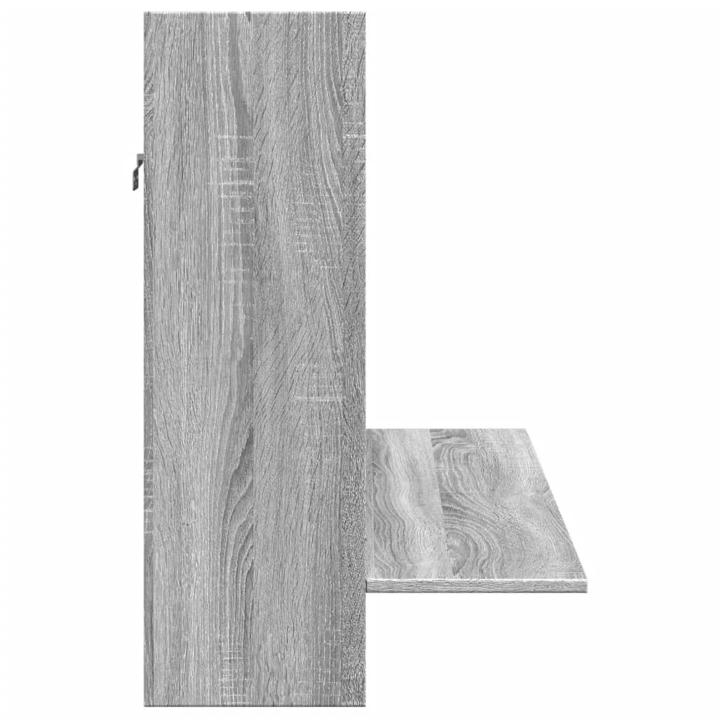 Grey Sonoma Wall-Mounted Desk, Engineered Wood 105x48x75 cm