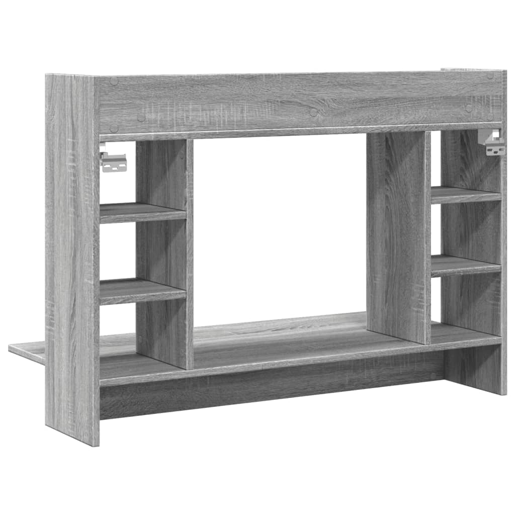 Grey Sonoma Wall-Mounted Desk, Engineered Wood 105x48x75 cm