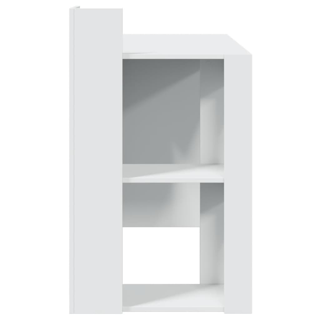 White Engineered Wood Office Desk - Compact 103.5x56.5x94 cm