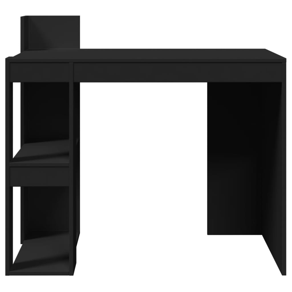Sleek Black Office Desk - 104x57x94cm, Engineered Wood