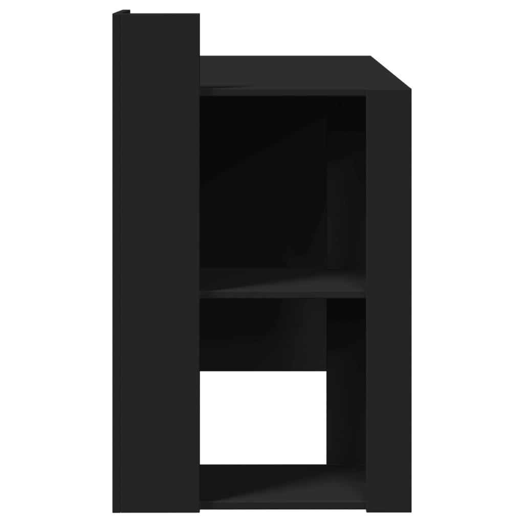 Sleek Black Office Desk - 104x57x94cm, Engineered Wood
