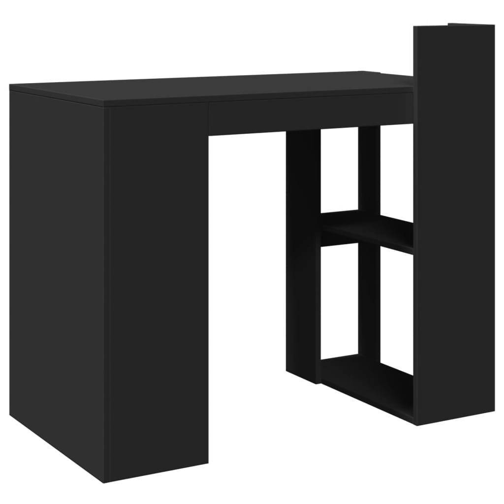 Sleek Black Office Desk - 104x57x94cm, Engineered Wood